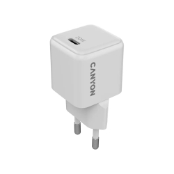 Зарядно Canyon 220V USB-C 20W CU20C бял