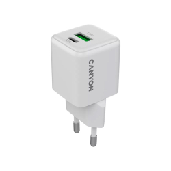 Зарядно Canyon 220V USB-A/C 20W 20AC бял