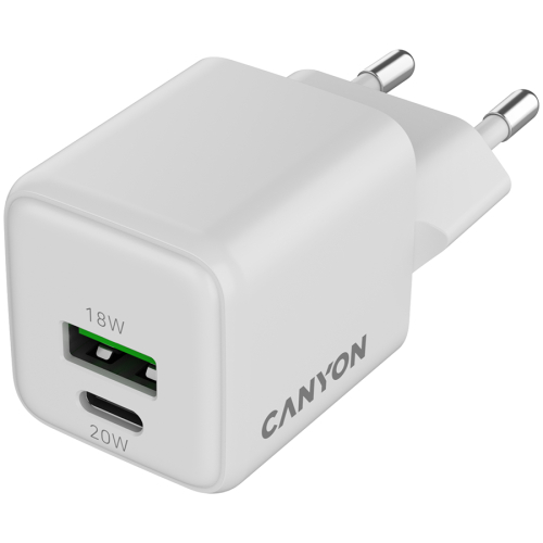 Power Adapter Canyon 220V USB-A/C 20W, 1000000000047689 05 