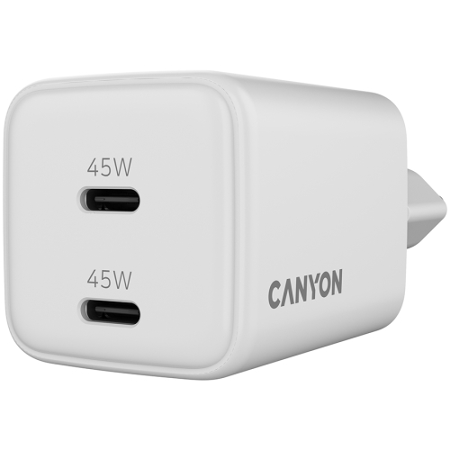 Зарядно Canyon 220V USB-C/C 45W 45CC бял, 1000000000047692 08 