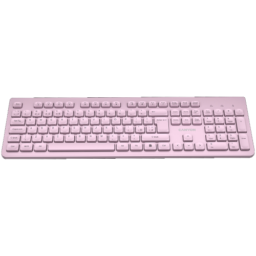 Canyon Wireless Keyboard HKB-W01 Silent, Pink, 2005291485017606 02 