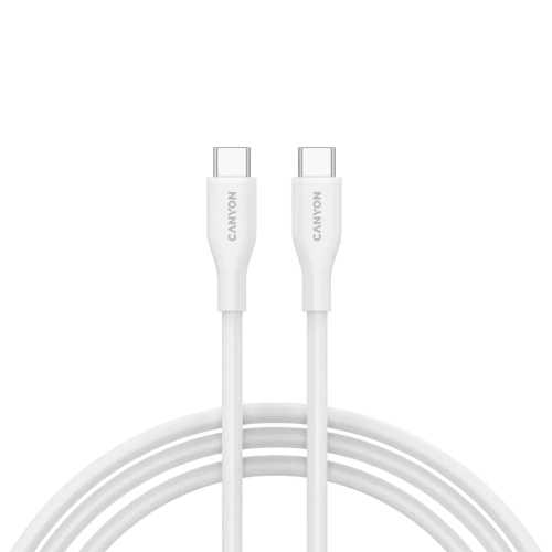 Кабел Canyon SC10 USB-C/USB-C 1м бял, 1000000000050580 02 