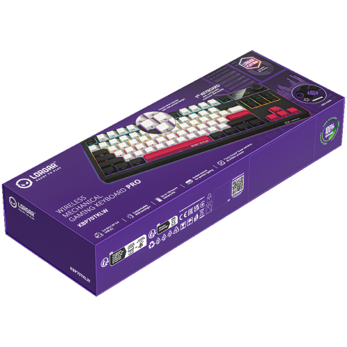 Lorgar Wireless Gaming Keyboard KBP70TKLW, Black/red, 2005291485017804 06  — OK Office Lorgar Wireless Gaming Keyboard KBP70TKLW, Black/red, 2005291485017804 06