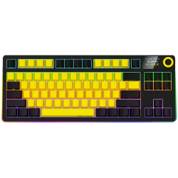 Lorgar Wireless Gaming Keyboard KBP70TKLW, Black/yellow
