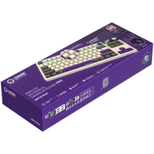 Lorgar Wireless Gaming Keyboard KBP70TKLW, Beige, 2005291485017835 09 