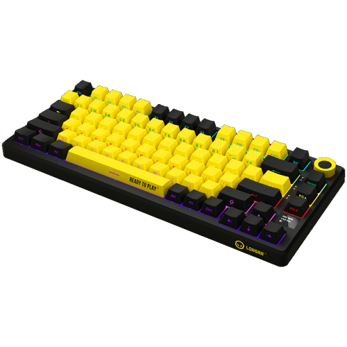Lorgar Wireless Gaming Keyboard KBP7075W, Yellow, 2005291485017859 02 