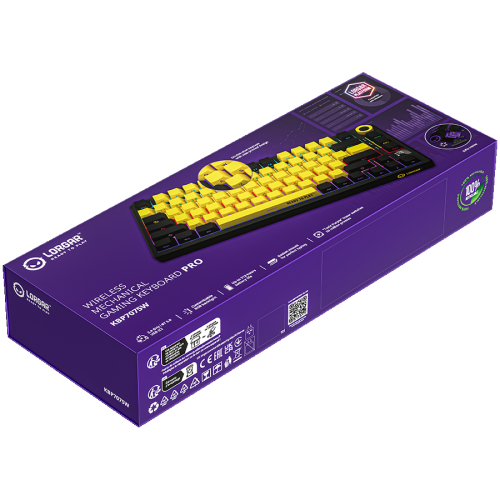 Lorgar Wireless Gaming Keyboard KBP7075W, Yellow, 2005291485017859 07 