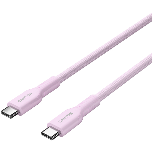 Кабел Canyon 60CL USB C-C 60W 1м розов, 1000000000049664 02 