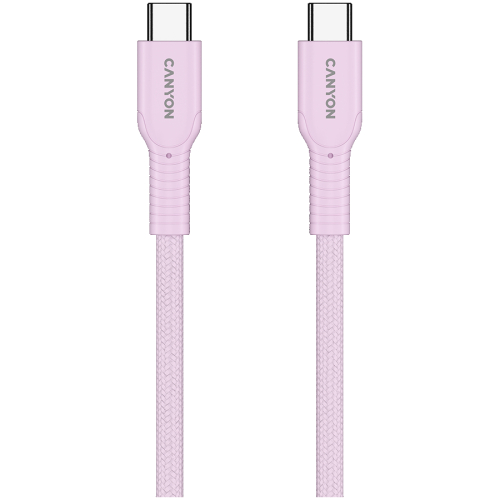 Кабел Canyon 60CL USB C-C 60W 1м розов, 1000000000049664 03 