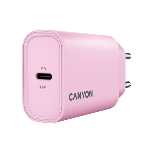 Power Adapter Canyon 220V USB-C 30W pink, 1000000000049659 02  — OK Office Power Adapter Canyon 220V USB-C 30W pink, 1000000000049659 02