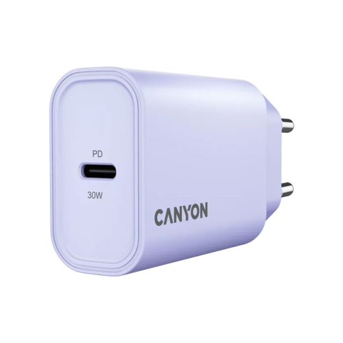 Power Adapter Canyon 220V USB-C 30W purp, 1000000000049660 02  — OK Office Power Adapter Canyon 220V USB-C 30W purp, 1000000000049660 02