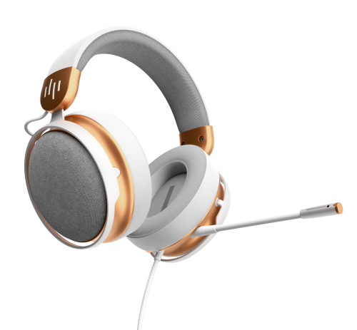 Dark Project Sono Gaming Headphones, White/Gold, 2005292910033659 05  — OK Office Dark Project Sono Gaming Headphones, White/Gold, 2005292910033659 05
