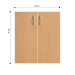 Base universal doors 66/76 2pcs beech, 1000000000053914 04 