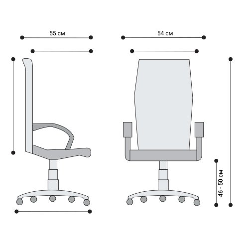 Chair Largo steel mesh/leather black, 1000000000005392 02  — OK Office Chair Largo steel mesh/leather black, 1000000000005392 02