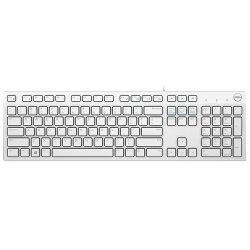 Keyboard Dell KB216 USB Бял US, 1000000000031462