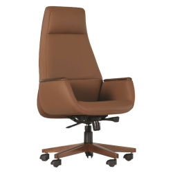 Стол GS Orinoko Wood еко кожа кафяв