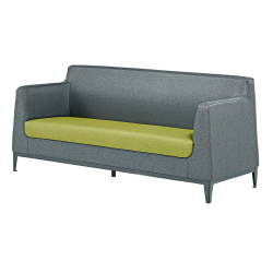 Диван GS Sofa двойка еко кожа сивозелен