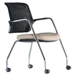 Chair GS Sahir Chrome fabric/mesh black