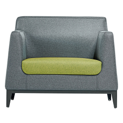 Фотьойл GS Sofa еко кожа сивозелен