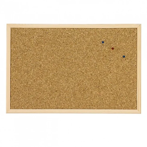 Cork board with wooden frame 90/120cm, 1000000000002338