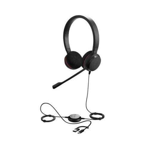 Слушалки с микрофон Jabra Evolve 20 UC Stereo USB-C/А Adapter, 2005706991034271 03 