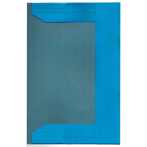 Cardboard folder with elastic blue, 1000000000005608 02 