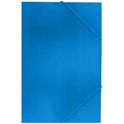 Cardboard folder with elastic blue, 1000000000005608