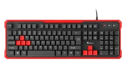 Геймърска клавиатура Genesis Rhod 110 Red Us Layout черен-червен