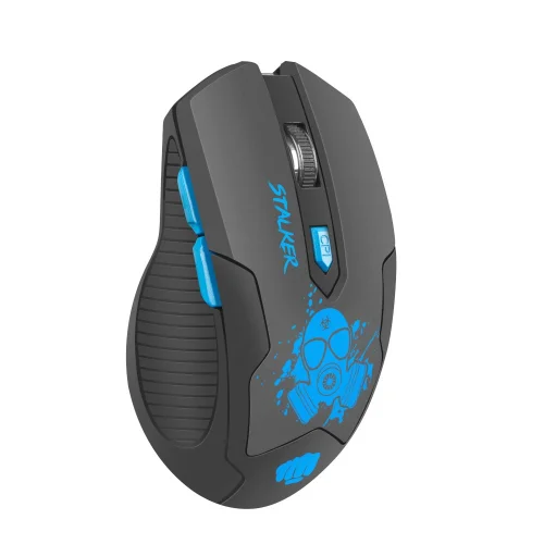 Fury Wireless gaming mouse, Stalker 2000DPI, Black-Blue, 2005901969412932 02 