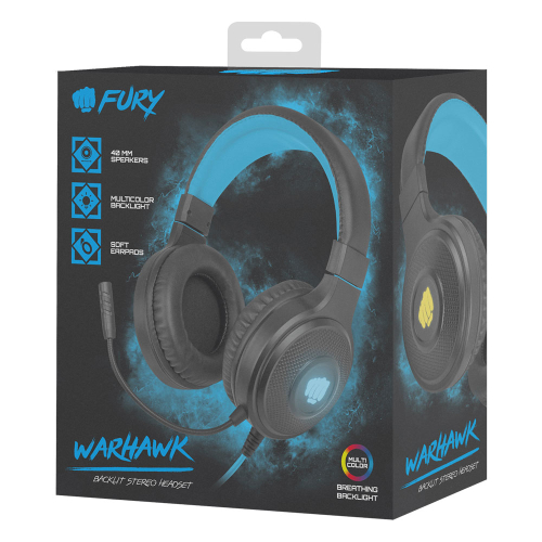 Fury Warhawk RGB Gaming Headphones, 1000000000046137 04  — OK Office Fury Warhawk RGB Gaming Headphones, 1000000000046137 04