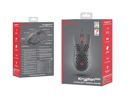 Genesis Light Weight Gaming Mouse Krypton 550 RGB, 2005901969426502 07 