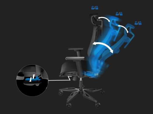 Genesis Ergonomic Gaming Chair Astat 700, Black, 2005901969435344 08  — OK Office Genesis Ergonomic Gaming Chair Astat 700, Black, 2005901969435344 08