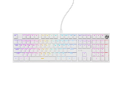 Геймърска клавиатура Genesis Thor 404, Gateron Yellow, бял