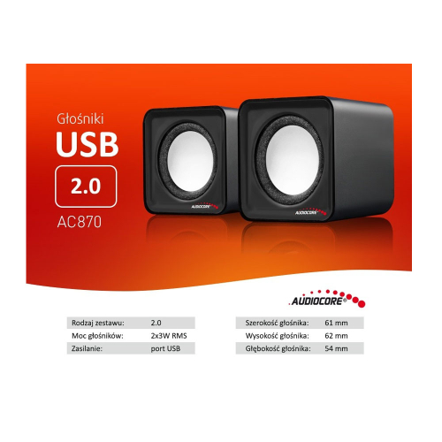 Тонколони Audiocore AC870B 2X3W, 1000000000053551 04 