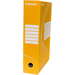 Кутия архивна карт.Esselte 35/25/8 жлт