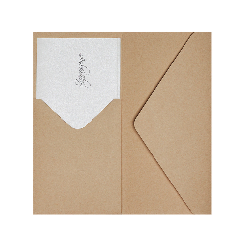 Плик DL 220гр Kraft бежово 5бр, 1000000000052869 02 