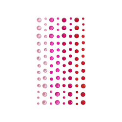 Самозалепващи кристали 3–6мм 104бр червн