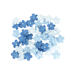 Крафт цветя Незабравки син микс 50бр