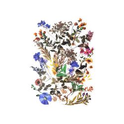 Прозрачни стикери полски цветя 40бр