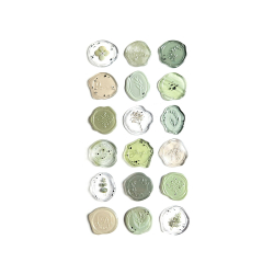 Самоз.восъчен печат светло зелени 18бр