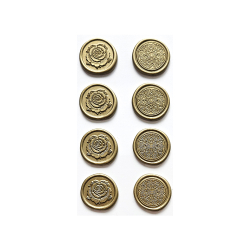 Самоз.восъчен печат зл. роза/мандала 8бр