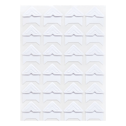 Самозалепващи фото ъгълчета GP бели 72бр