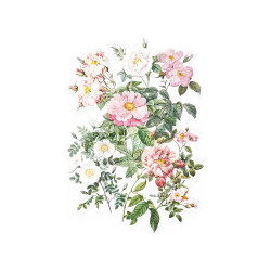 Прозрачни стикери розов храст 12бр