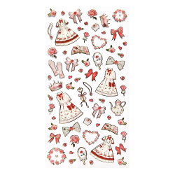 Прозрачни стикери Бални рокли рози