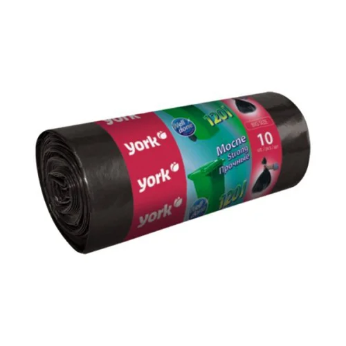 Garbage bags York strong 120l 10pc, 1000000000021495