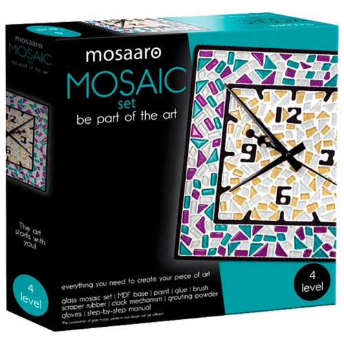 Mosaic Mosaaro Round Square Clock, 1000000000045955
