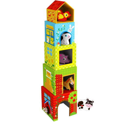 Пирамида кубчета Woopie Ферма, 12+ месеца, 2005904326942684 04 