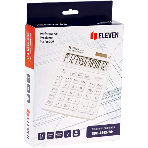 Eleven SDC 444XRWHE calculator white, 1000000000043123 04 