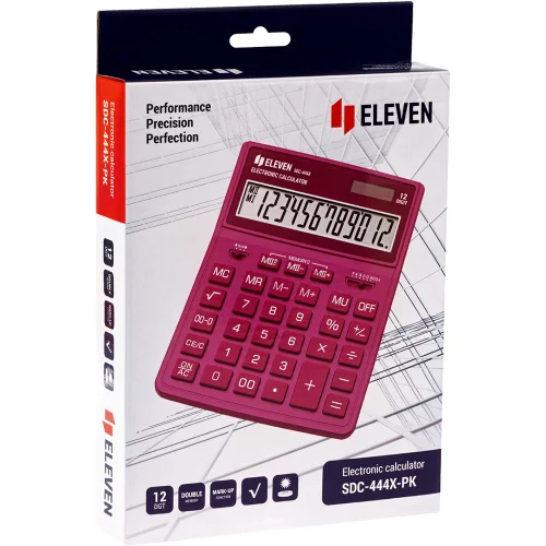 Calculator Eleven SDC 444XRPKE pink, 1000000000043121 04 