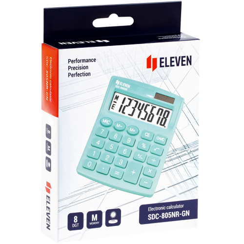 Eleven SDC 805NRGNE 8-digit green, 1000000000043157 04 